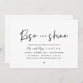 Rise and Shine, bruiloft nafeest  Kaart (Voorkant / Achterkant)