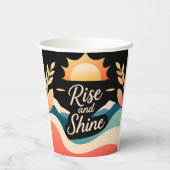 Rise and Shine: een nieuwe start Papieren Bekers (Achterkant)
