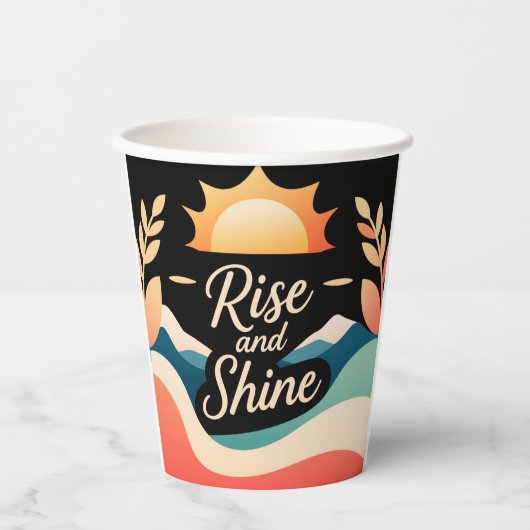 Rise and Shine: een nieuwe start Papieren Bekers (Voorkant)