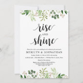 Rise and Shine, Greenery Post Wedding Brunch Kaart (Voorkant)