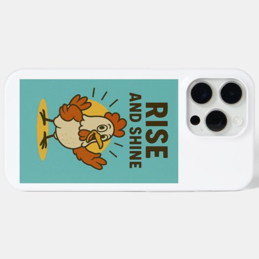 Rise and Shine Happy Chicken Case-Mate iPhone Case (Achterkant (horizontaal))