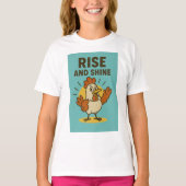 Rise and Shine Happy Chicken T-shirt (Voorkant)