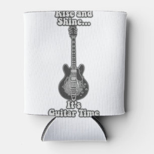 Rise and shine. it's gitar time. black and white blikjeskoeler