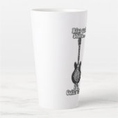 Rise and shine. it's gitar time. black and white latte mok (Voorkant)