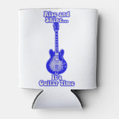 Rise and shine. it's gitar time.retro blue guitar blikjeskoeler (Voorkant)