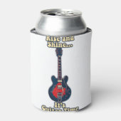 Rise and shine. it's guitar time. motivational blikjeskoeler (Blikje Voorkant)