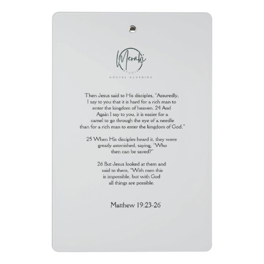 "Rise and Shine: met dit ontwerp Clipboards Mini Klembord (Achterkant)