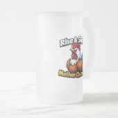 Rise and shine mother cluckers, roster quote  matglas bierpul (Voorkant rechts)