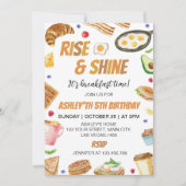 Rise and Shine Ontbijt Tijd Brunch Verjaardag Kaart (Voorkant)