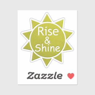 Rise And Shine Papierknipkunst Afdruk Sticker