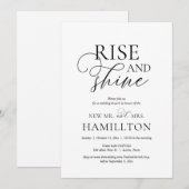 Rise and shine, Post bruiloft Brunch Celebration i Kaart (Voorkant / Achterkant)