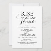 Rise and Shine, Post bruiloft Brunch Celebration Kaart (Voorkant)