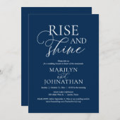 Rise and Shine, Post bruiloft Brunch Party Kaart (Voorkant / Achterkant)