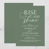 Rise and Shine, Post bruiloft Brunch Party Kaart (Voorkant / Achterkant)
