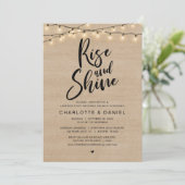 Rise and Shine, Post Bruiloft Brunch Viering Kaart (Staand voorkant)