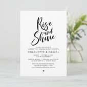 Rise and Shine, Post Bruiloft Brunch Viering Kaart (Staand voorkant)