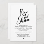 Rise and Shine, Post Bruiloft Brunch Viering Kaart (Voorkant / Achterkant)