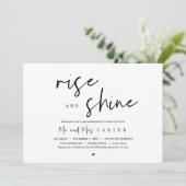 Rise and Shine, postbruiloft brunch viering in Kaart (Staand voorkant)