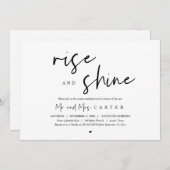Rise and Shine, postbruiloft brunch viering in Kaart (Voorkant / Achterkant)