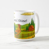 Rise and Shine Rooster Coffee Mok (Voorkant rechts)