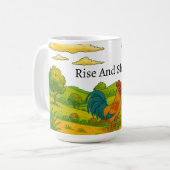Rise and Shine Rooster Coffee Mok (Voorkant links)