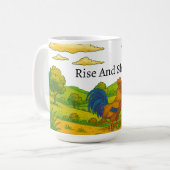 Rise and Shine Rooster Coffee Mok (Voorkant links)