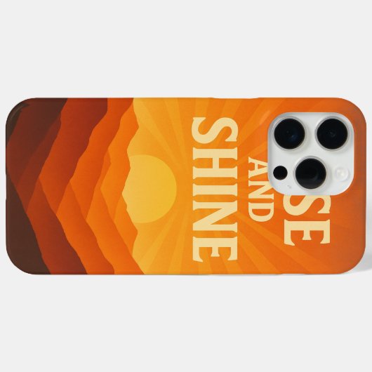 Rise and Shine Sunrise Motivatie telefoonhoesje Case-Mate iPhone Case (Achterkant (horizontaal))