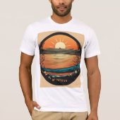 "Rise and Shine: Sunrise Outliner Mannen" T-shirt (Voorkant)