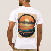 "Rise and Shine: Sunrise Outliner Mannen" T-shirt (Achterkant)
