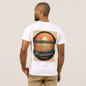 "Rise and Shine: Sunrise Outliner Mannen" T-shirt (Achterkant volledig)