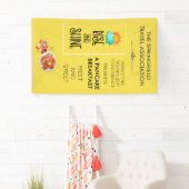 Rise and Shine Typography - Zonnewolk en pannenkoe Spandoek (Insitu)