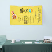 Rise and Shine Typography - Zonnewolk en pannenkoe Spandoek (Beurs)