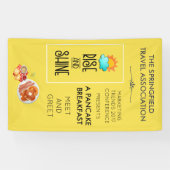 Rise and Shine Typography - Zonnewolk en pannenkoe Spandoek (Horizontaal)