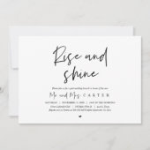Rise and Shine, uitnodiging voor nazorg bruiloft (Voorkant)