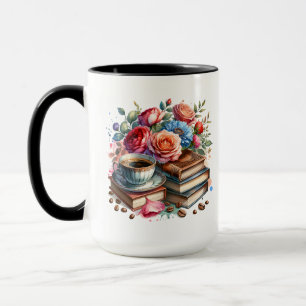 Rise and Shine Vintage Koffiekop en Bloemen Mok