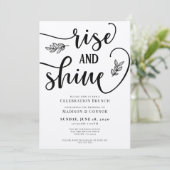 Rise and Shine Wedding Weekend Brunch Invitation Kaart (Staand voorkant)
