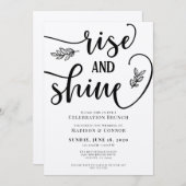 Rise and Shine Wedding Weekend Brunch Invitation Kaart (Voorkant / Achterkant)