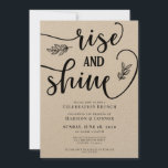 Rise and Shine Wedding Weekend Brunch Invitation Kaart<br><div class="desc">Deze huwelijksbrunch-uitnodiging is een leuke manier om huwelijksgasten uit te nodigen voor een brunch die de newlyweds viert.</div>