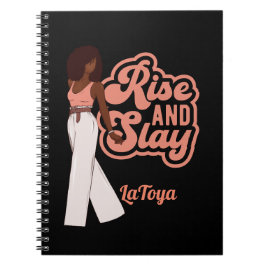 Rise and Slay Gepersonaliseerde Melanine Vrouw Notitieboek