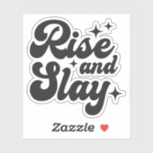 Rise and Slay Grappig Meisje Quotes Custom-Cut Vin Sticker (Vel)