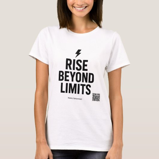 Rise Beyond Limits Motivatie offerte Mok | Nataly T-shirt (Voorkant)