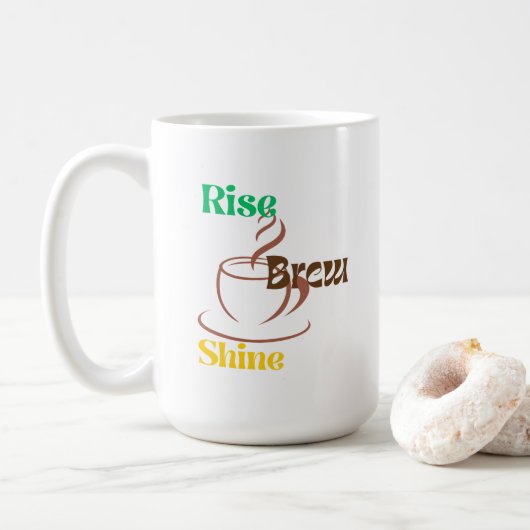 Rise Brew Shine 15 oz Classic Koffiemok (Met donut)