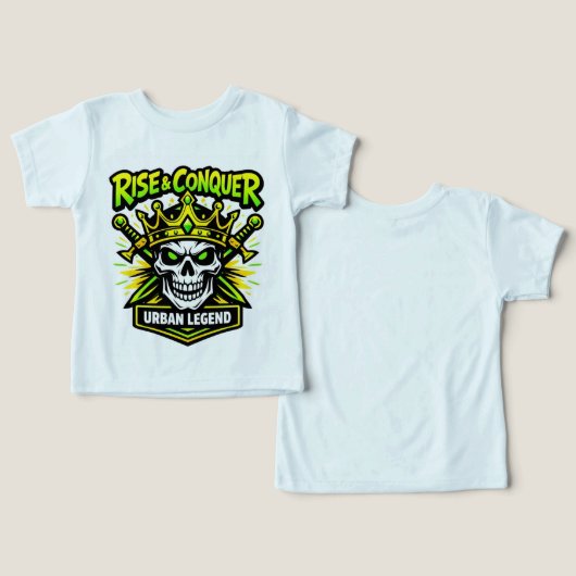 Rise & Conquer Urban Legend Tee 👑💀🔥 (Ontwerp Voorkant & Achterkant)