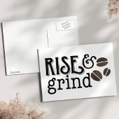 Rise en Grind Coffee Lovers Briefkaart