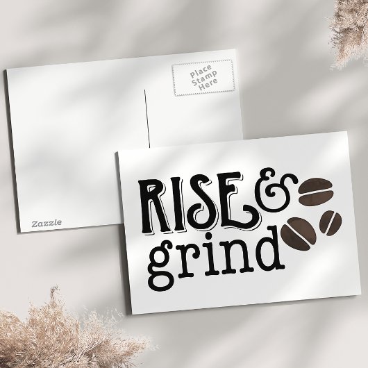 Rise en Grind Coffee Lovers Briefkaart