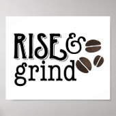 Rise en Grind Coffee Lovers Poster (Voorkant)