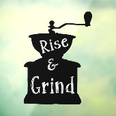 Rise en Grind Coffee Raamsticker (Vel 3)
