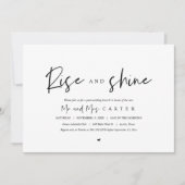 Rise en Shine, feest na bruiloft Kaart (Voorkant)