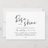 Rise en Shine, feest na bruiloft Kaart (Voorkant)