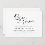 Rise en Shine, feest na bruiloft Kaart (Voorkant / Achterkant)